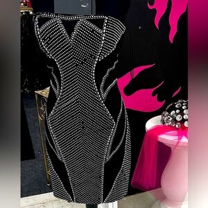 Cache Black Embellished Dress